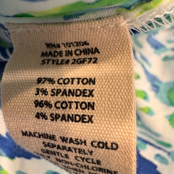 Soft Surroundings “Kirti Ikat”Women’s Top Blouse Sz L Blue & Green 3/4 Sleeves - Picture 12 of 12